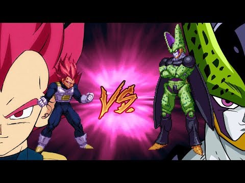 Super Saiyan God Vegeta VS Cell - Sprite Animation