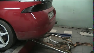 Mitsubishi Eclipse 2G GSX exhaust flame on dyno