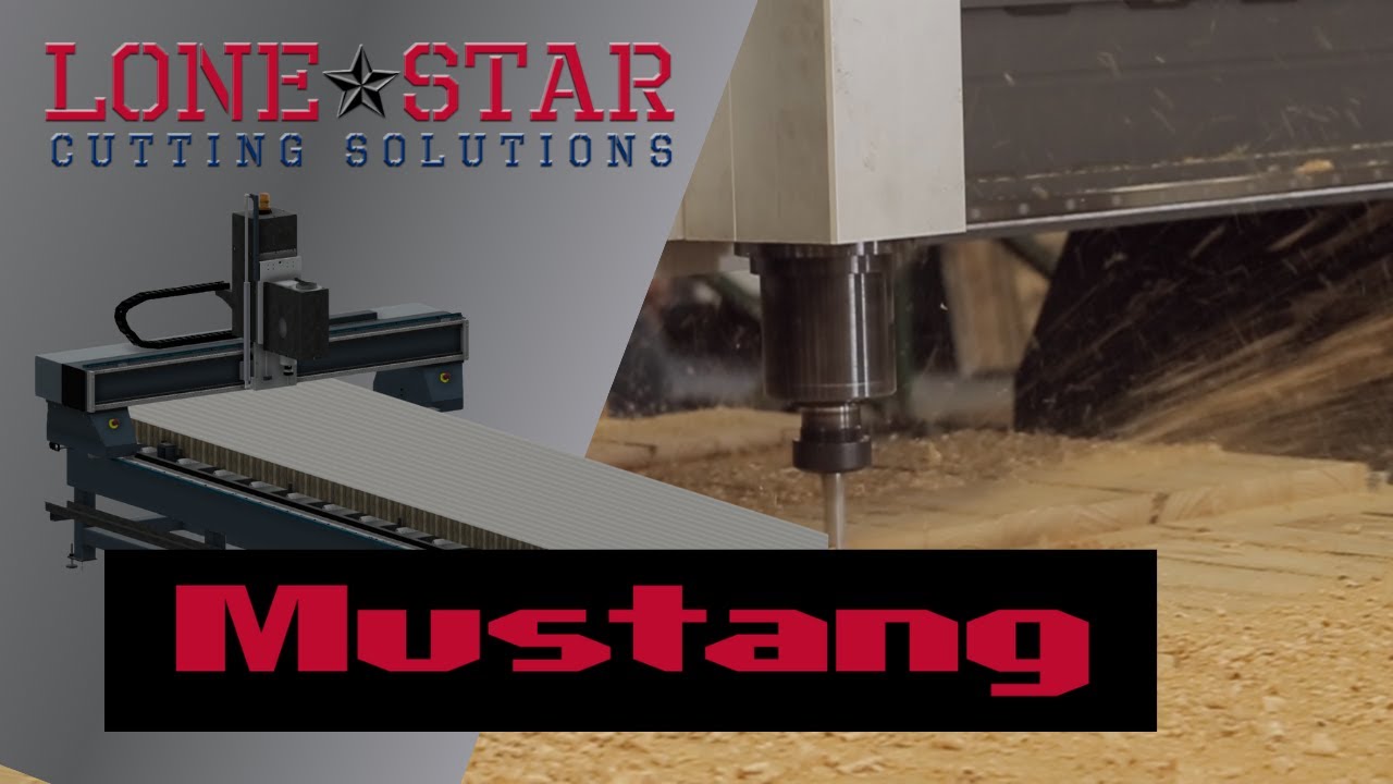 Mustang CNC Commercial Router 5'x35' Cutting at 1000 Inches Per Minute ...