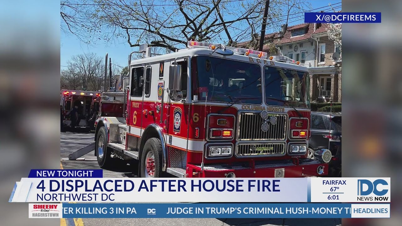 Four people displaced including child after house fire in Northwest DC ...