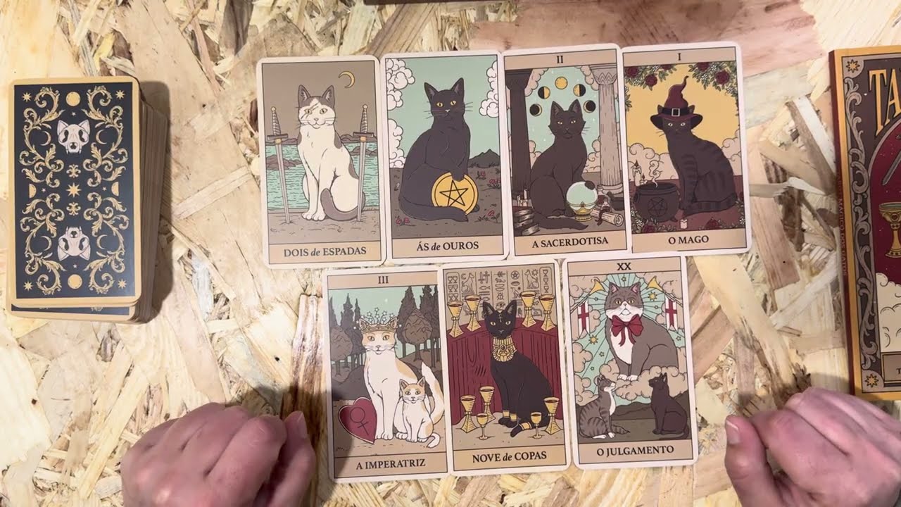Unboxing Tarot Mágico dos Gatos 🐈‍⬛💜 mensagem coletiva no final ✨
