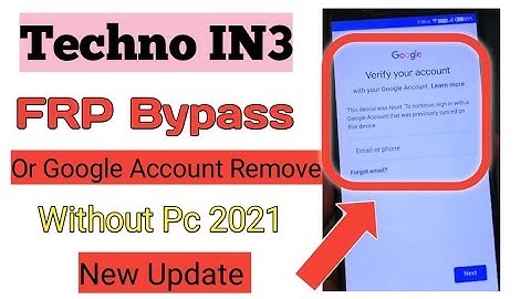 Techno in3 frp bypass/tecno in3 frp bypass youtube update. Google Account bypass