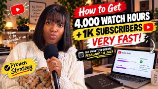 How to get 4,000 watch hours and get monetized before 1 Feb 2027 (without going viral)