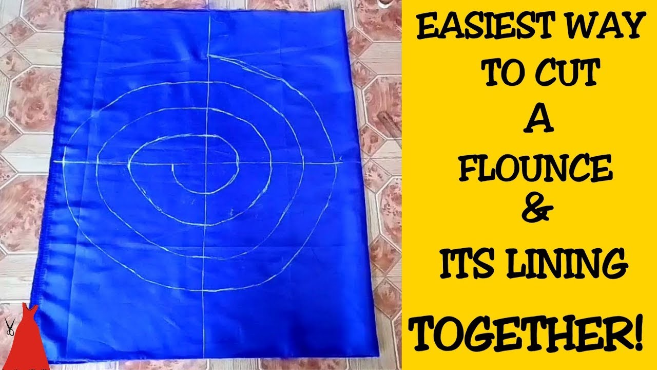 How To Cut A Flounce And Its Lining At Once! | Stitchadress |