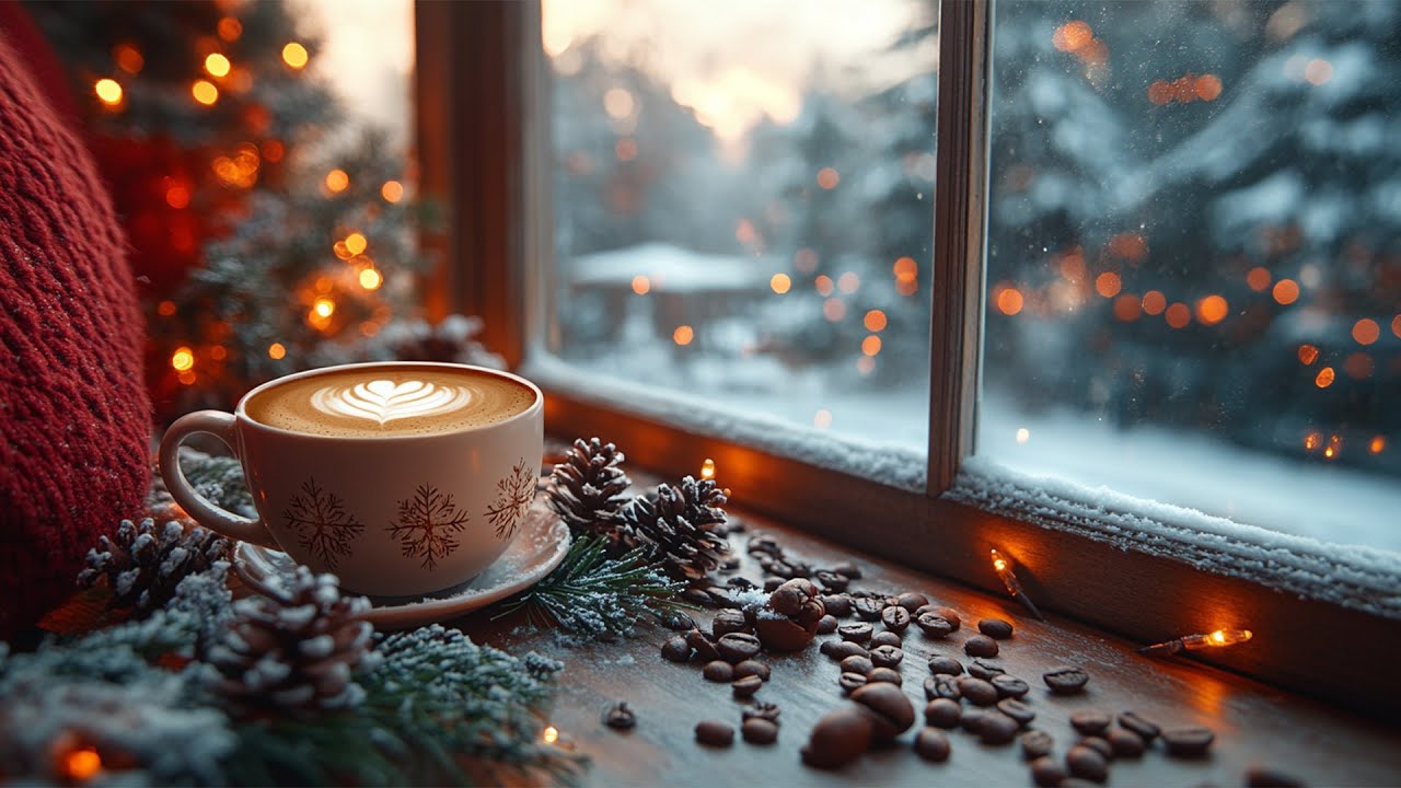 Cozy Winter Coffee Shop Ambience with Smooth Jazz Music for Work ⛄ ...