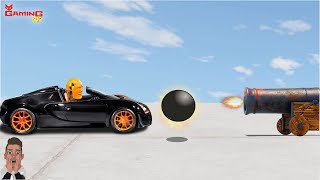 Car vs Fire Cannon Ball  #3 Beamng.Drive | Crashes With gaming 4K #cannonball #beamngdriv