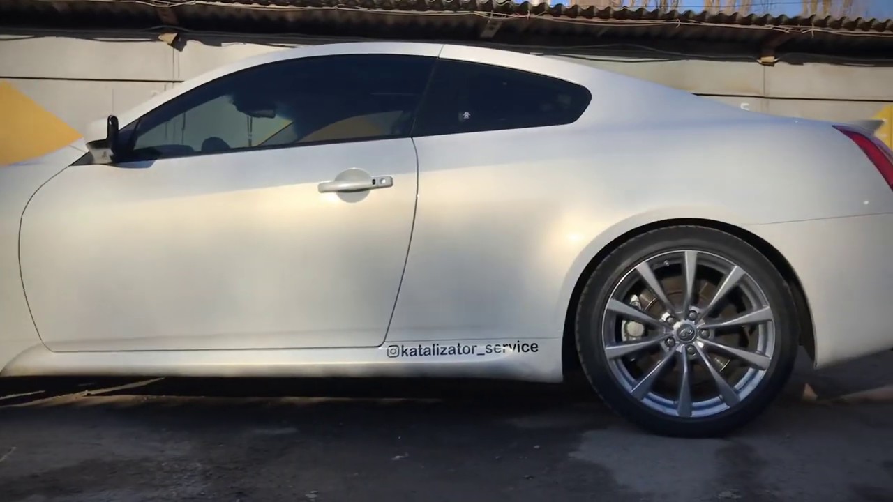 Infiniti G37S - спортивный выхлоп прямоток, спортивный звук глушителя ...