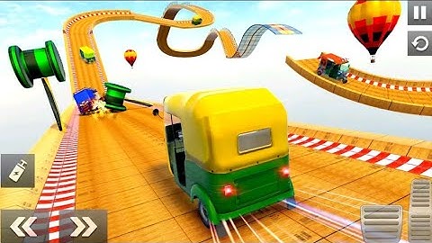 3D tuk tuk rickshaw automatic stunt games #1- Car Games - Android Gameplay
