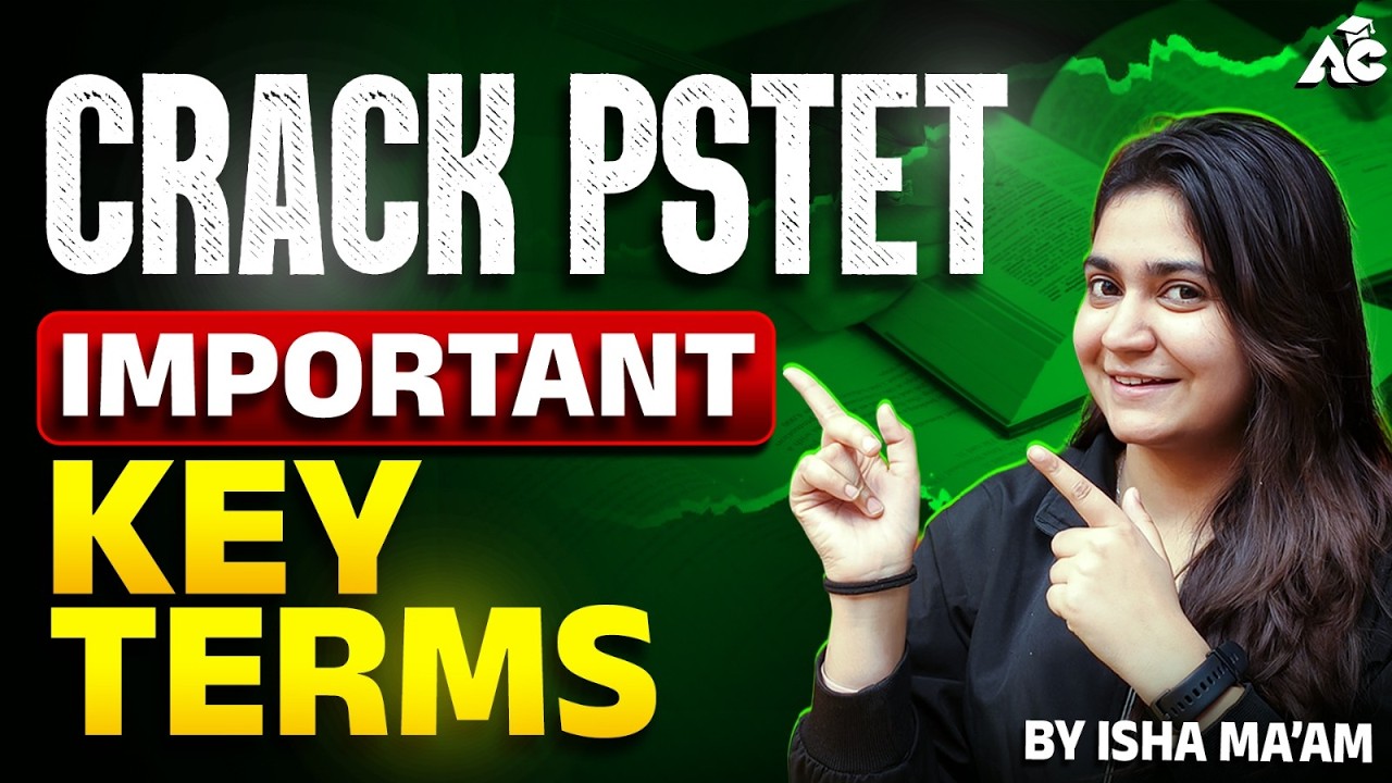 Crack PSTET 2026 | Most Important Key Terms Explained By Isha Mam