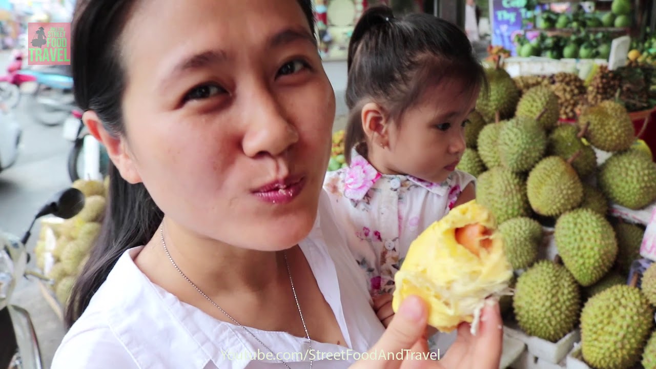 Street Food Vietnam - Vietnamese Fresh Fruit DURIAN / Sau Rieng Hat Lep Ri6 | Street Food And Travel