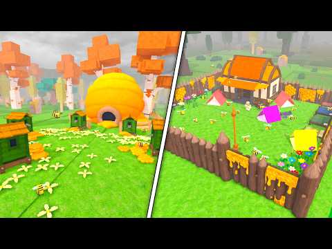 I Made the NEW Bee Mini Biome My HOME in 99 Nights in the Forest! 🐝