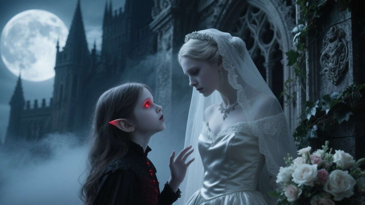 The Bride Was Delivered  the Wrong Castle—But the Little Vampire Girl Whispered The Moon Has Finally