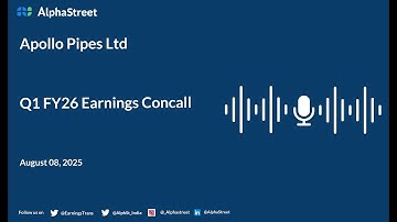 Apollo Pipes Ltd Q1 FY2025-26 winstconferentiegesprek