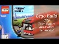 YouTube thumbnail: Let's Build - LEGO City Town Square Set #60026 - City Bus and more