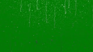 4K green screen Rain