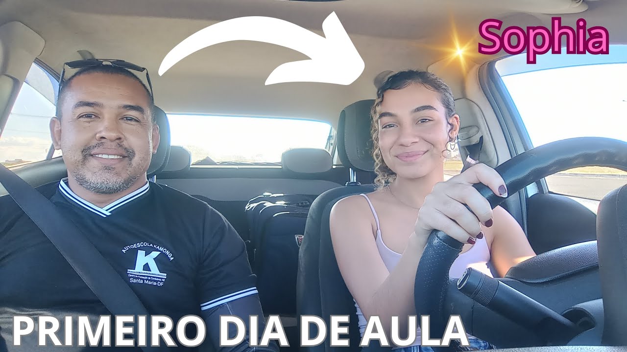 🟣SOPHIA #dirigindo PRIMEIRO DIA DE AULA NA AUTO ESCOLA #CNH 🟣