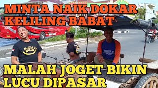 PAK SONI PEDOT NAIK DELMAN KELILING  KOTA BABAT MALAH JOGET DIPINGGIR JALAN BIKIN ORANG KETAWA