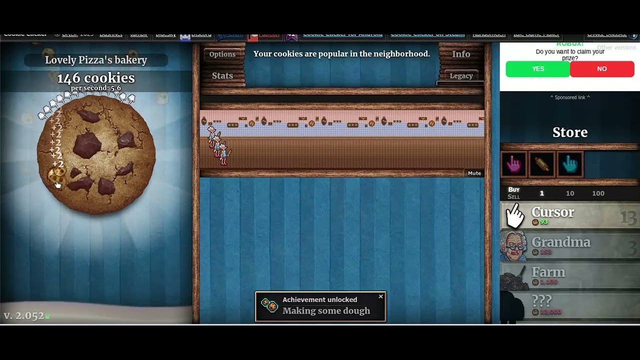 playing cookie clicker part 1 - YouTube