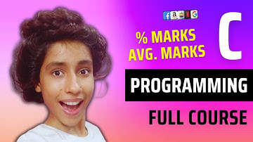 C Program to Calculate Total and Average Marks of 5 Subjects, C Programming for Beginners, #coding