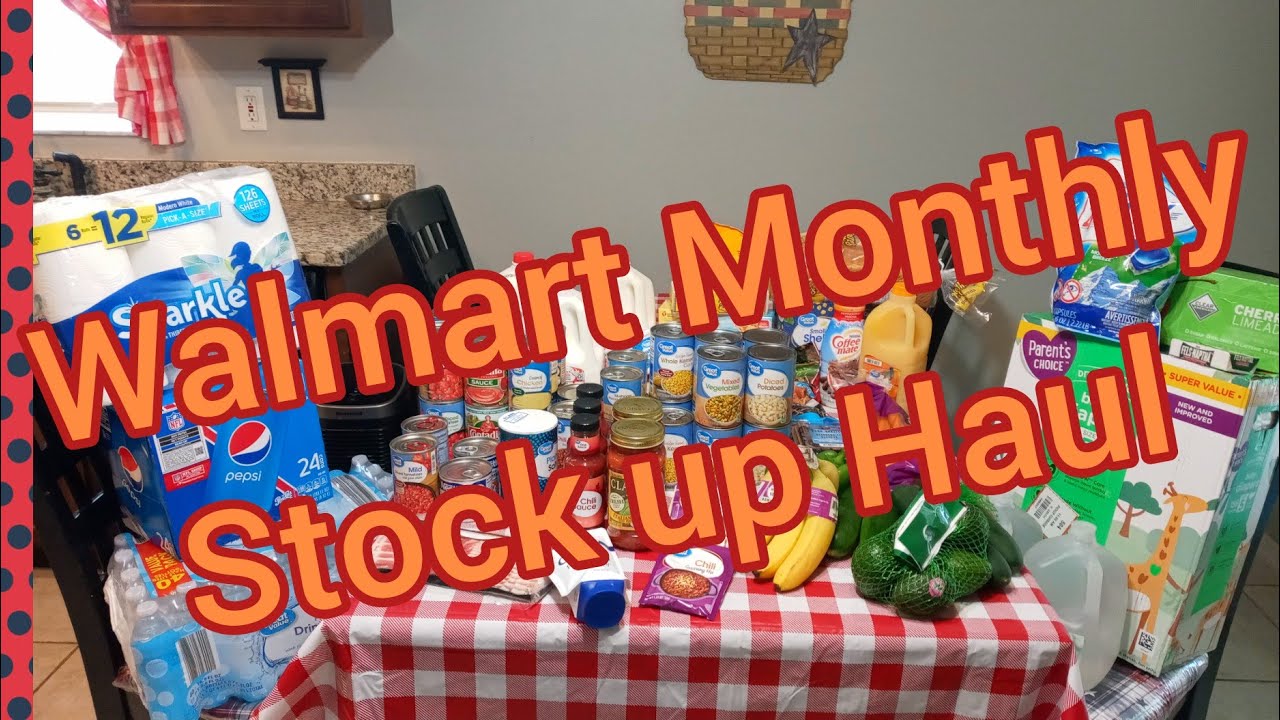 HUGE MONTHLY WALMART STOCK UP HAUL!!! YouTube