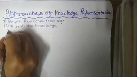 Approaches of Knowledge Representation in Artificial Intelligence #4