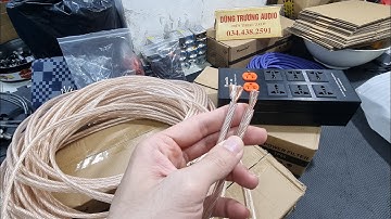 dây loa đồng bạc pháp real lõi to 4mm , ổ cắm lọc nguồn 8 lỗ , đã nâng cấp thêm 2 vỉ lọc mỹ 3 tầng