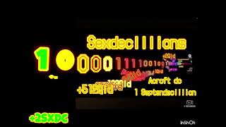 Binary numbers 0 to Sepdecillion extended
