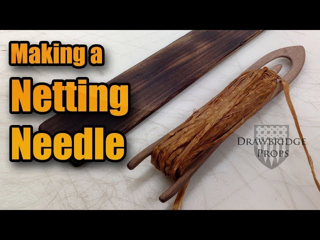 wooden netting needle and net gauge set for fishing net making