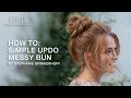 HOW TO: Simple Updo | Messy Bun Top Knot by Stephanie Brinkerhoff | Kenra Professional
