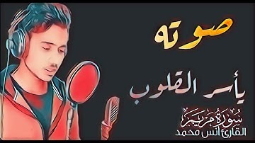 صدق !! صوته يريح قلبك ❤️ ؟! قمة الجمال || أنس محمد سورة مريم | Truth !! His voice relaxes your heart