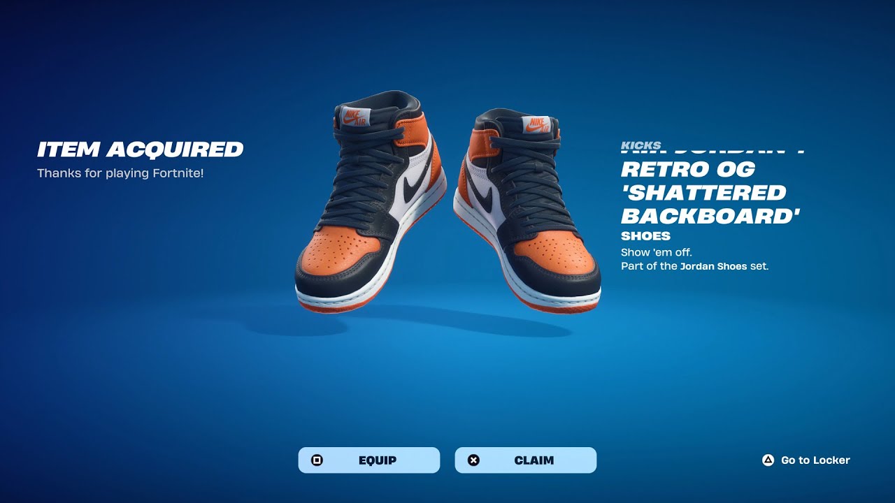 How to Get Air Jordan 1 Retro OG Shattered Backboard Bundle Kicks NOW FREE In Fortnite!