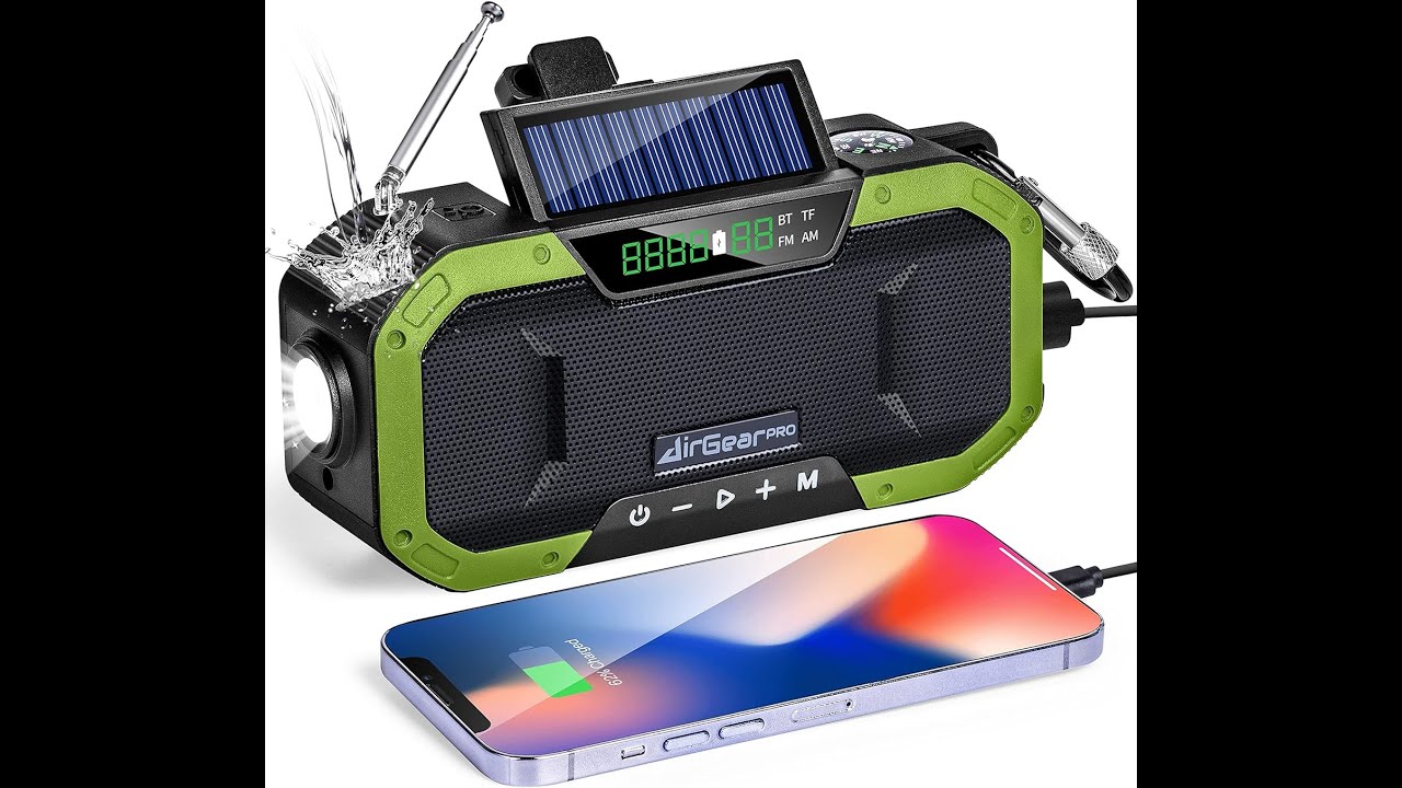 Caricabatterie Portatile USB a Manovella per Telefono Caricabatterie USB per Alimentazione a Mano di Emergenza Banche di Alimentazione per Campeggio da Escursionismo All'aperto (Nero
