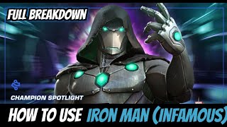 How to use Iron man (Infamous) effectively |Full Breakdown|  Marvel Contest of Champions