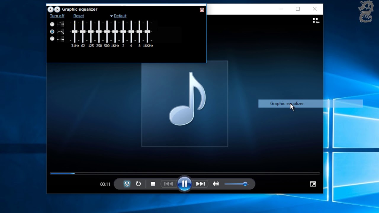 windows media player 11 eq