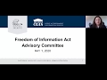 Freedom of Information Act (FOIA) Advisory Committee Meeting - May 1, 2020