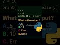 Python Output Quiz || What will be the result? #python #coding #subscribe