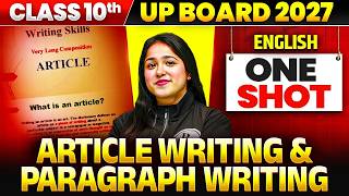 Article & Paragraph Writing One Shot | Class 10 | UP Board 2027 | Niharika Ma'am
