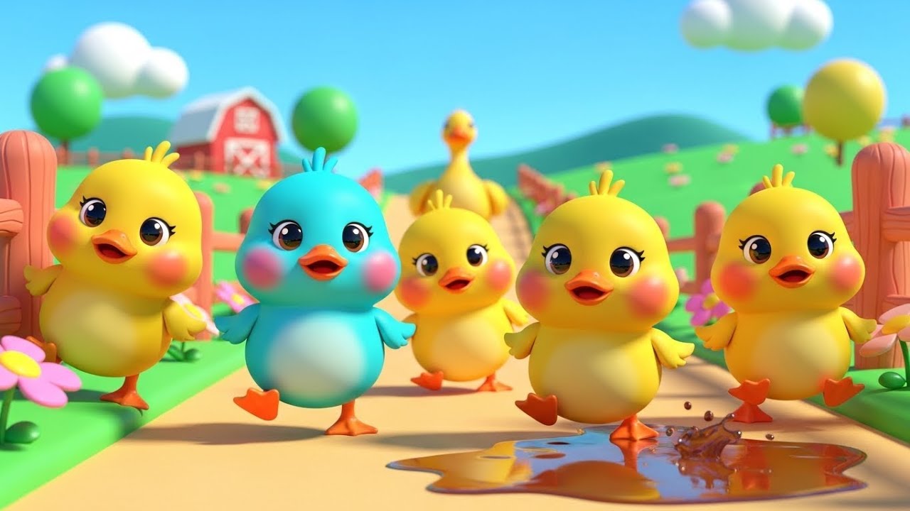 Five Little Ducks Look for Mommy Around the Farm 🦆🌾 | Counting Song for Kids