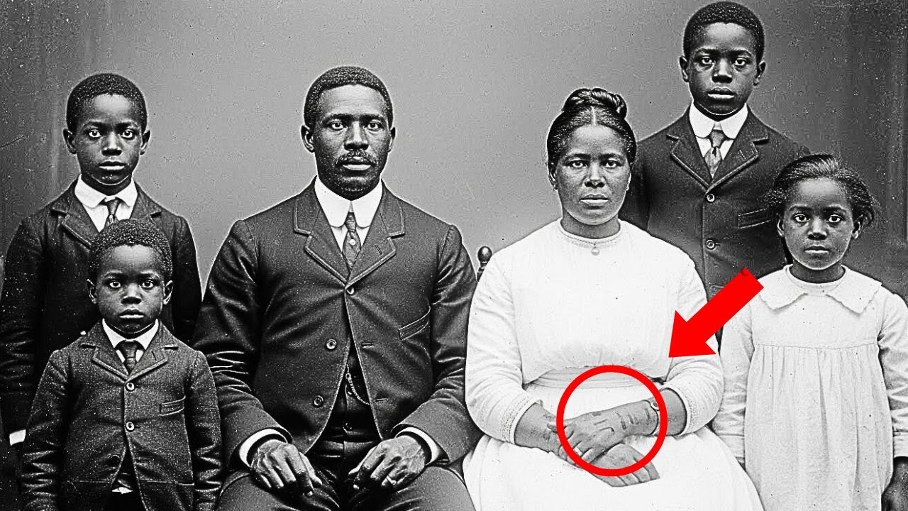 It was just family portrait — but look closer at the mother’s hand and you’ll see a dark secret