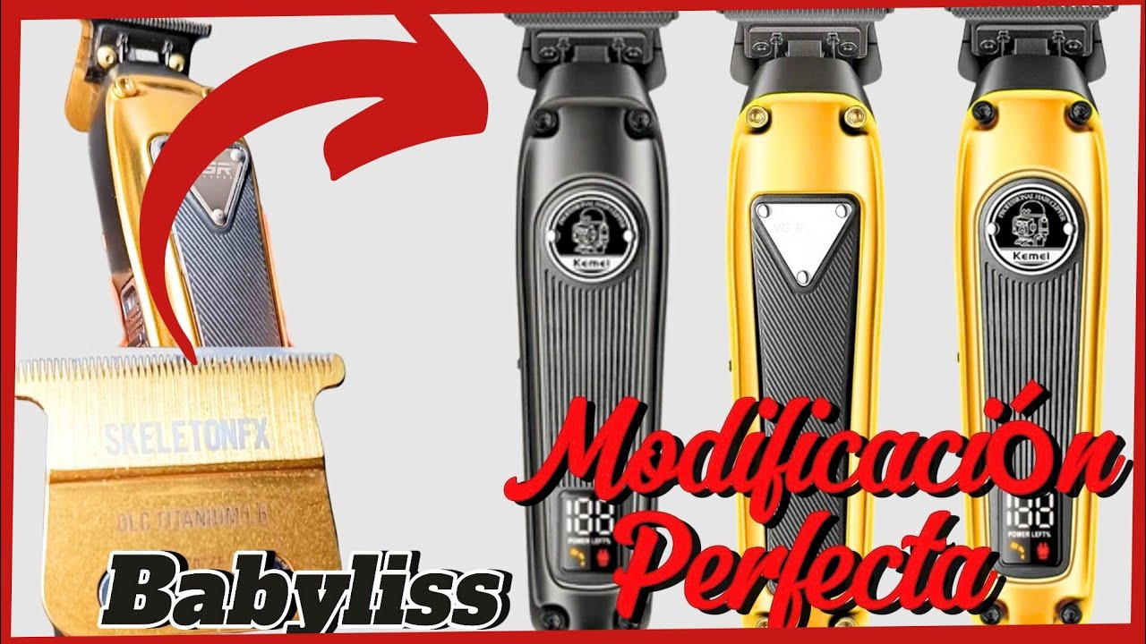 MODIFICACIÓN - CUCHILLAS BABYLISS EN VGR 907 - KEMEI 1855