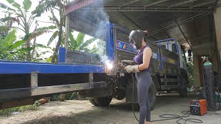 New 10-Ton Truck Upgrade: Installing the Tarpaulin System | Girl Mechanical - Duyên - Restores