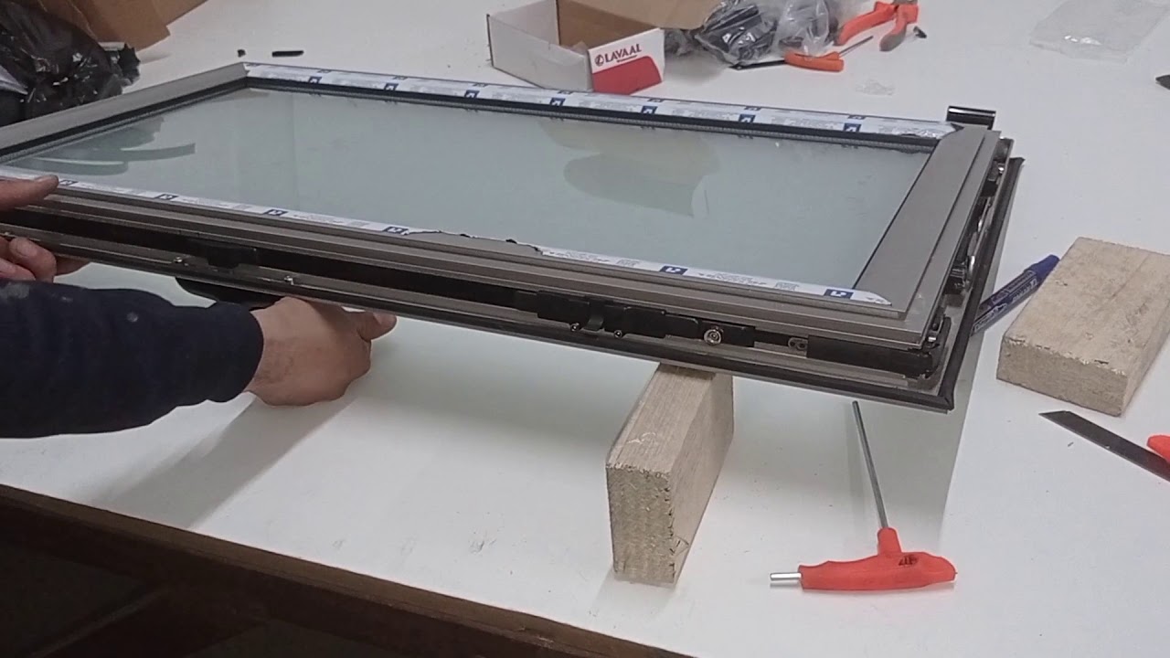 الجزء/2 طريقة سهلة وبسيطة للمبتدئين لتركيب نافذة الامنيوم تفتح مائلة أو عادية fenêtre oxilobatentes