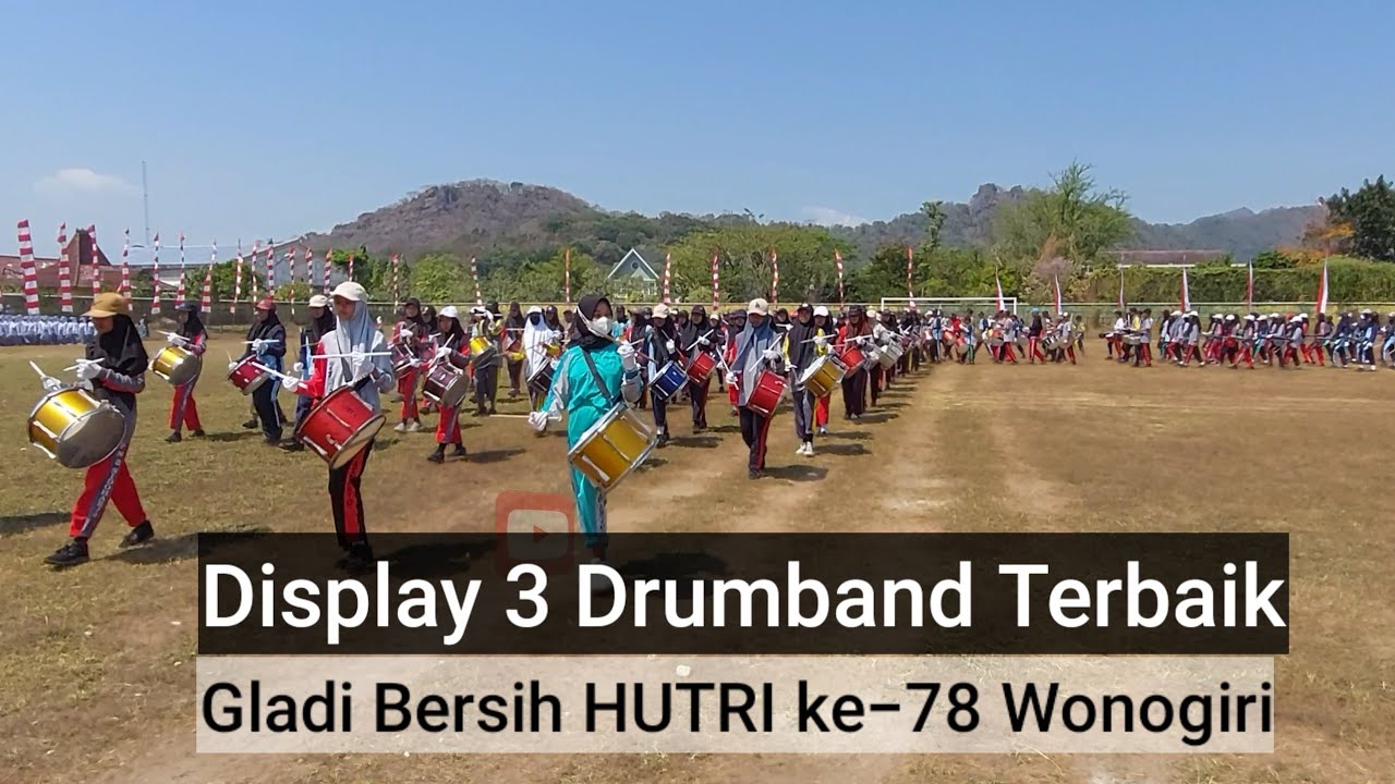 Display 3 Drumband Terbaik SMP di Wonogiri # Gladi Bersih HUTRI ke-78 Part 3