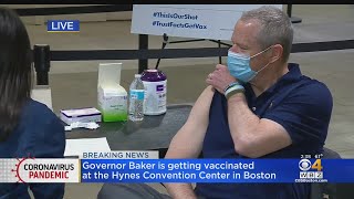Gov. Charlie Baker Receives First COVID-19 Shot