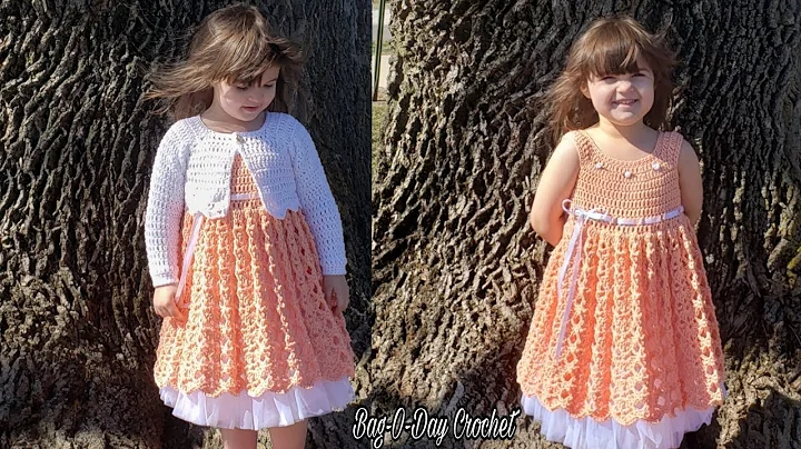 Crochet Toddler Dress Tutorial | Crochet Cardigan for Girls Part 2 | Bag O Day Crochet Tutorial #581