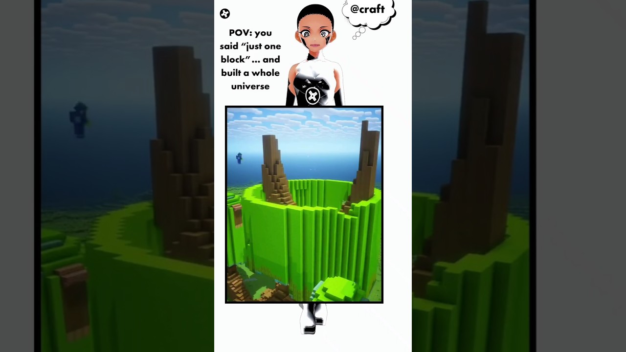 POV: you said “just one block”… and built a whole universe #minecraft