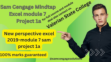 Excel 2019 Module7 Sam Project1a | Valerian State College | New Perspective Excel | Cengage #cengage