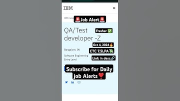 IBM Test Developer 🤩🔥