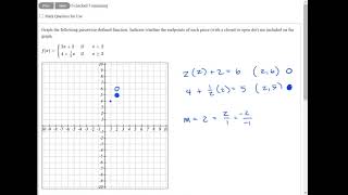 Piecewise Functions: Graphing: Two Linear Pieces 2
