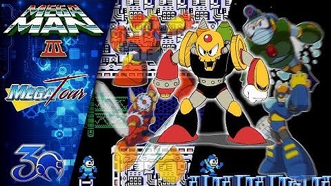 Megaman 3 NES: Doc Robot K-176 - Sparkman and Geminiman Stages | MegaTour P3 - HD [60FPS]